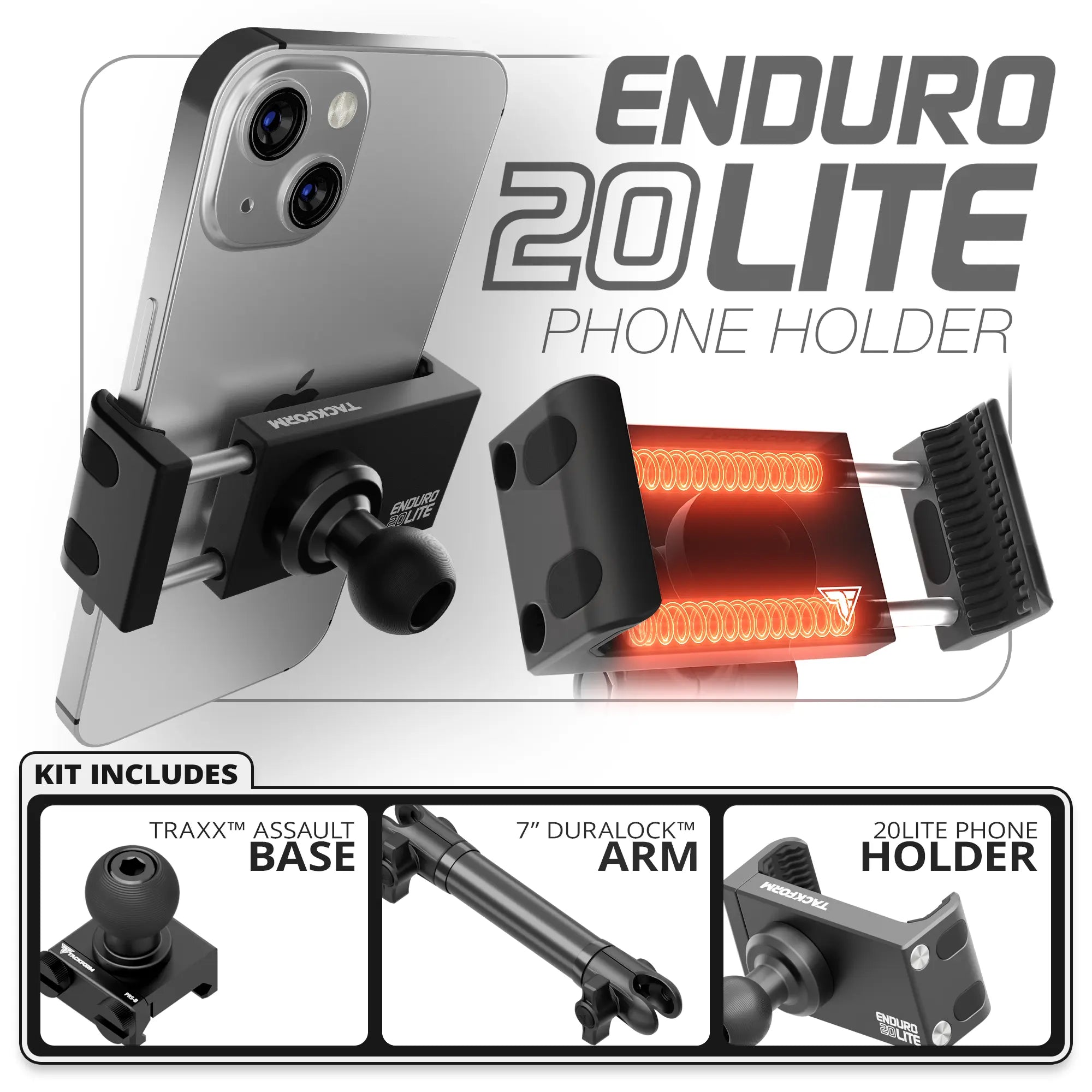 20LITE Phone Holder | TRAXX™ - Assault Track Picatinny Base | 7