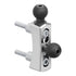 Perch / Brake / Clutch Mount | 20 Series™ | Dual 20mm Metal Balls & Dovetail | Chrome | Version 3.0
