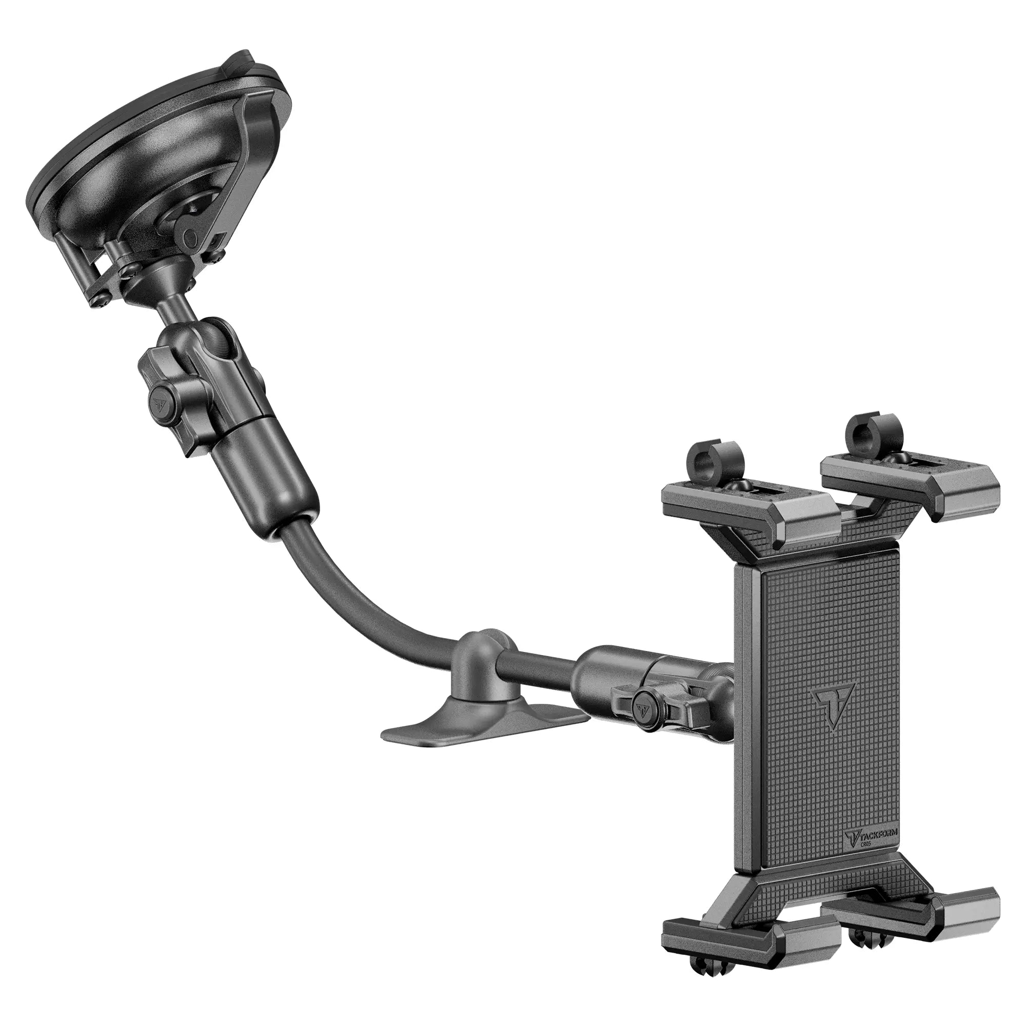 Windshield Suction Cup Mount With SLATE™ Metal Tablet Cradle | Flex Arm W/ Dash Stabilizer