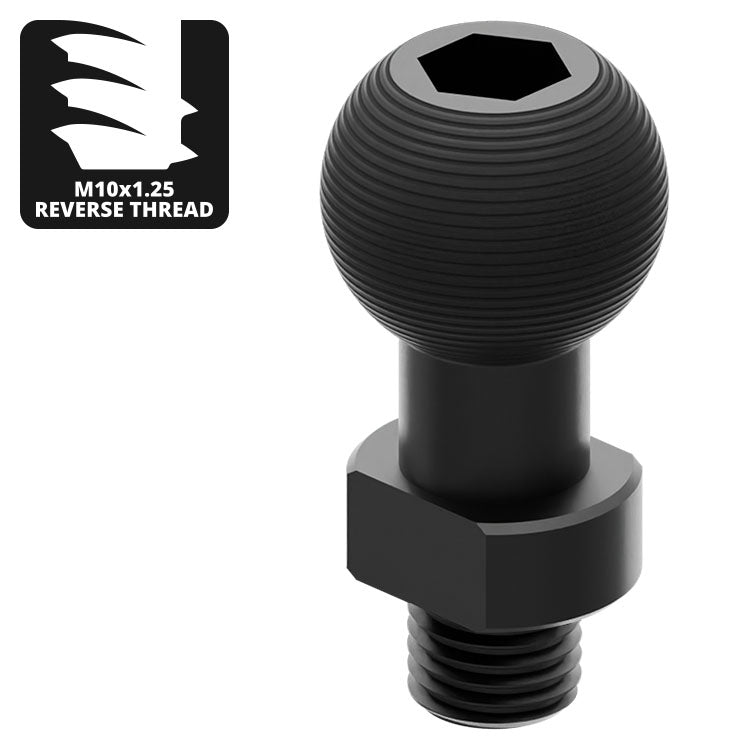 Mirror Hole Mount | M10 x 1.25 REVERSE Fine Thread | 20mm Ball | 20 Series™ | Black