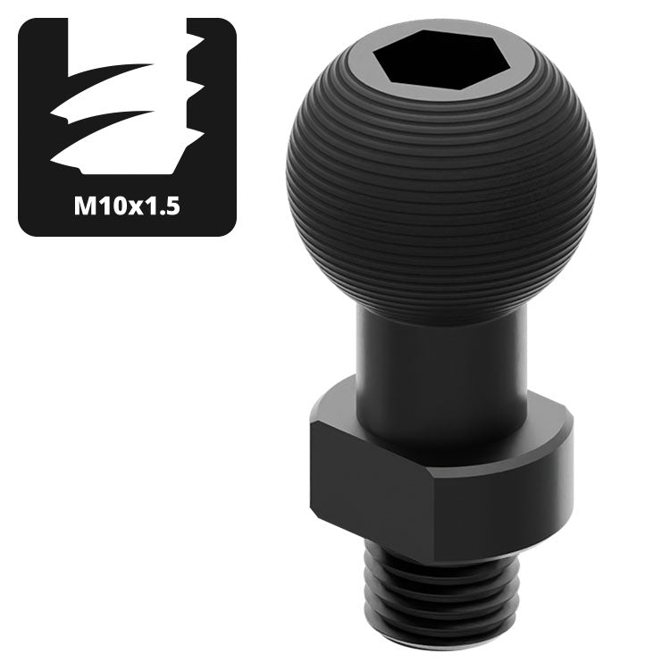 Mirror Hole Mount | M10 x 1.5 Standard Coarse Thread | 20mm Ball | 20 Series™ | Black