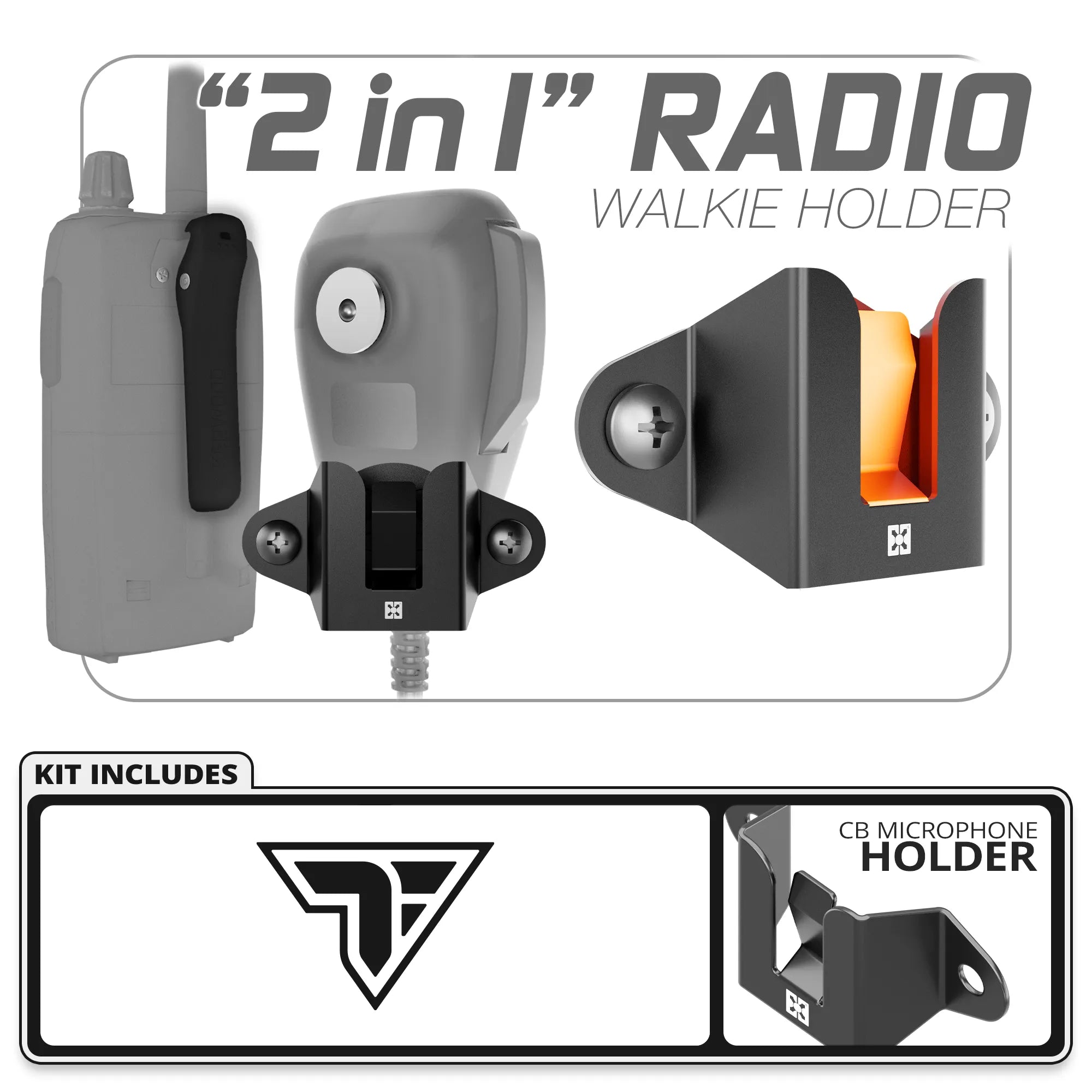 2-in-1 CB Microphone/Radio Holder