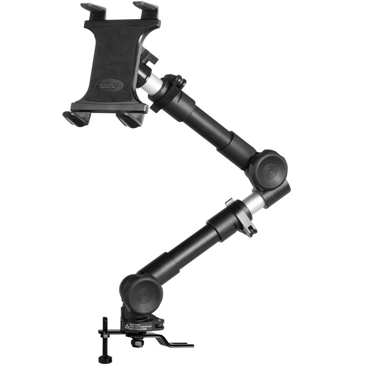 Heavy Duty Seat Rail/Floor Bolt Mount | 20"-30" Aluminum Telescoping Arm | Tablet Holder