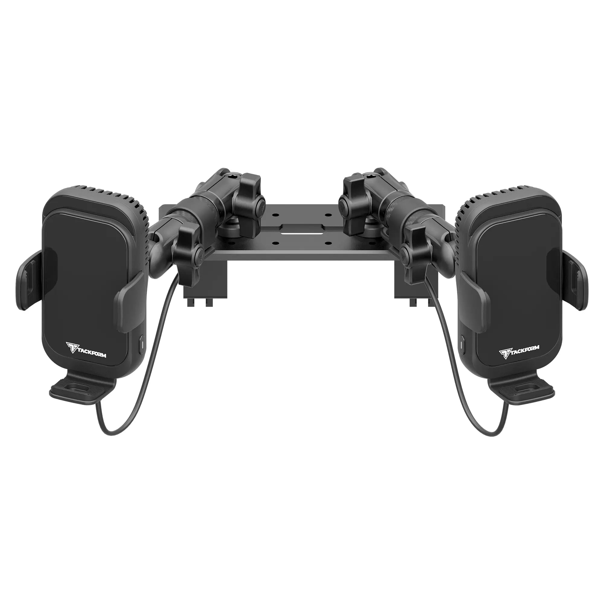 TRAXX™ - Slim Track Dash Bracket With Dual Wireless Charging Phone Mounts | 2019 - 2025 RAM 1500 (8” or 12” Display ONLY) & 2019 - 2025 RAM 2500/3500