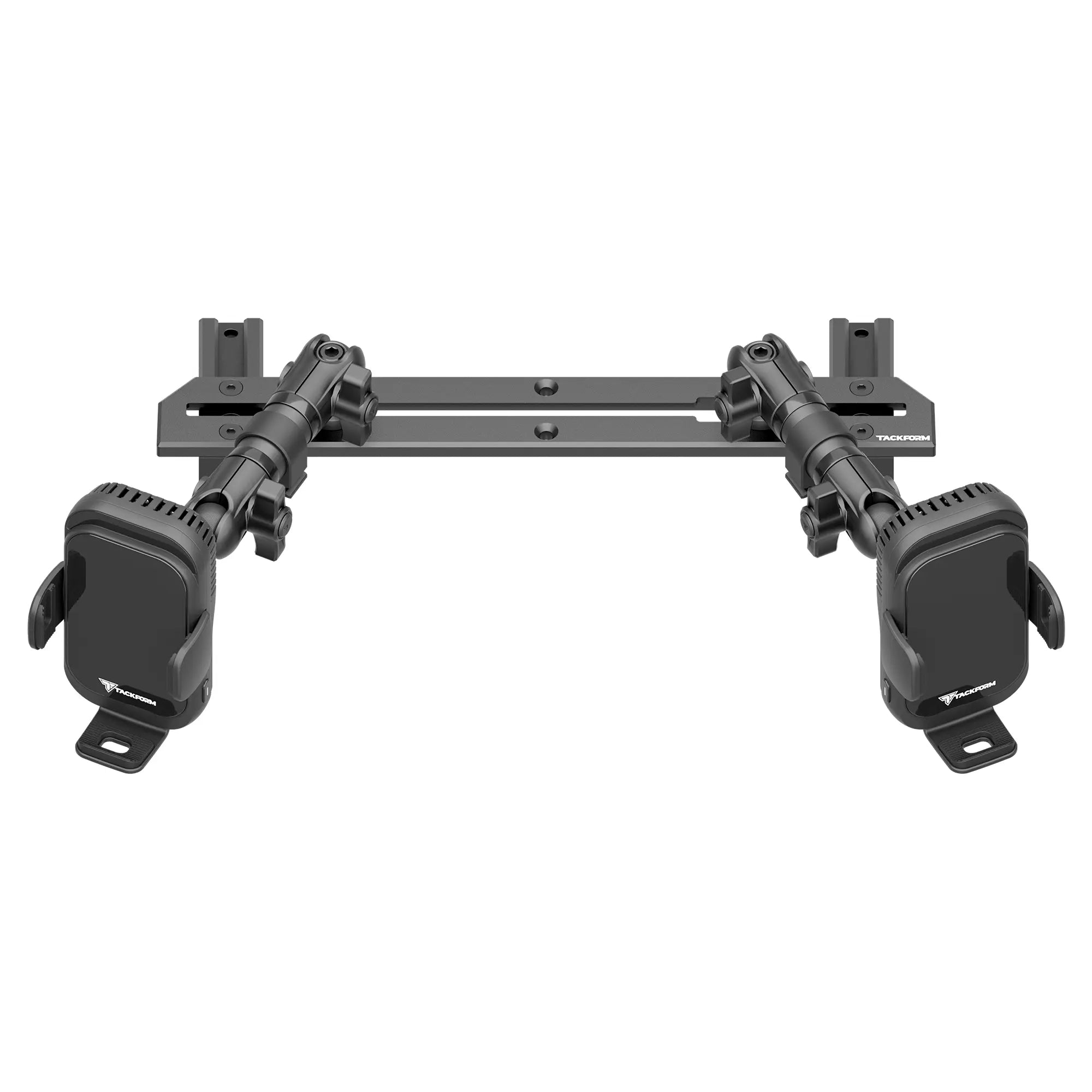 TRAXX™ - Slim Track Dash Bracket With Dual Wireless Charging Phone Mounts | 2023 - 2025 Ford Super Duty (F250 Thru F450)