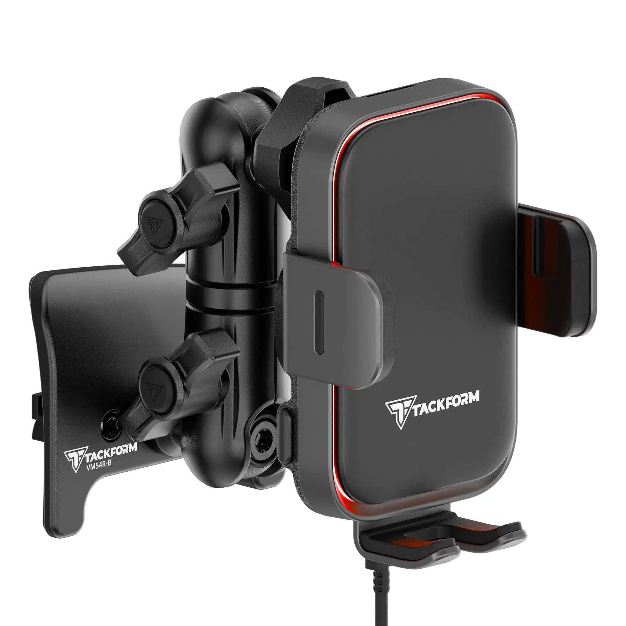 Product image of black Tacoma Phone Mount with Qi Wireless Charging Cradle and Customizable LED Accent Light