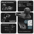 Black Motorcycle Phone Cradle | Mirror Mount - Through Hole for M10 or 3/8" Bolt | 3.5" DuraLock™ Arm