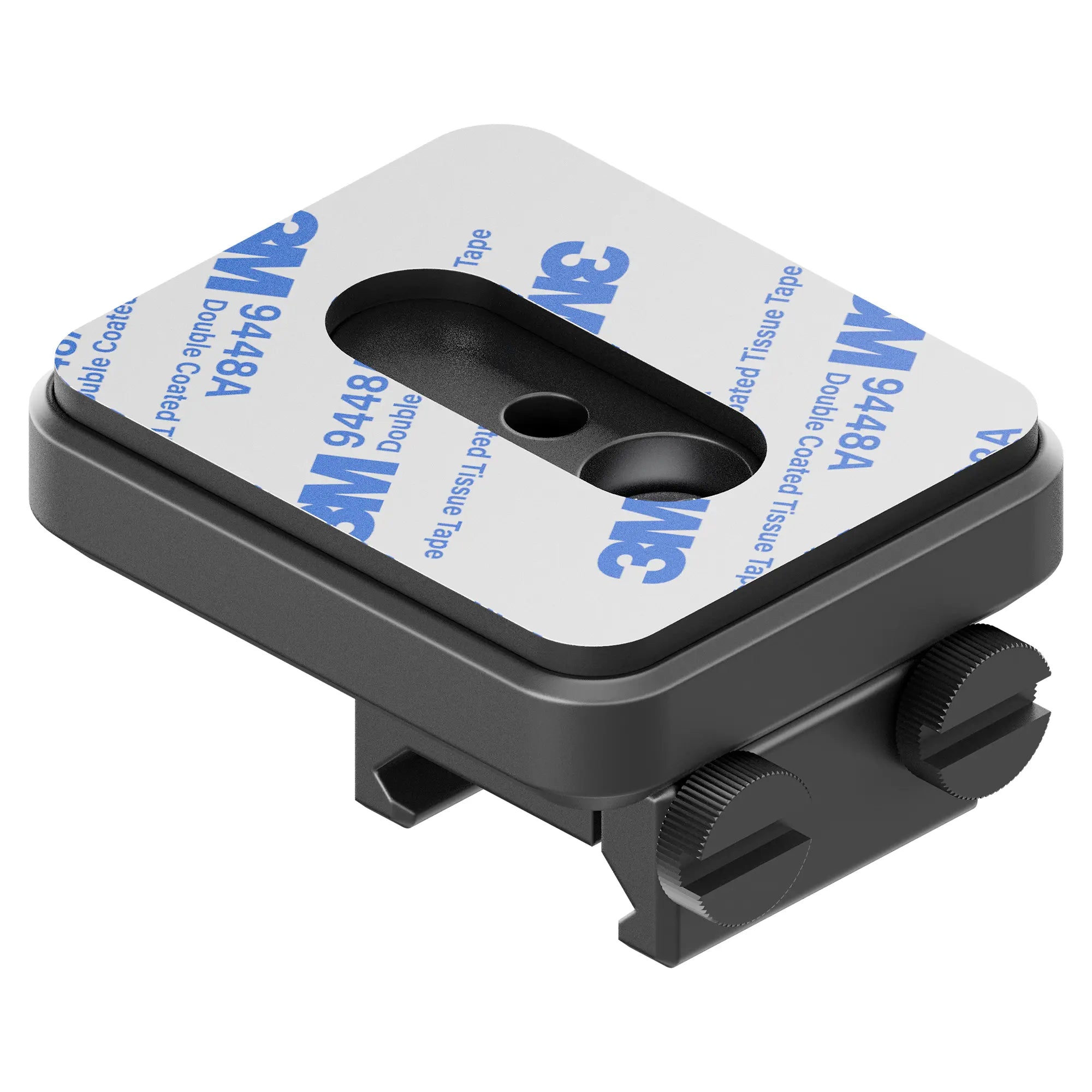 Product image of universal magnetic device mount for radar detectors and lightweight monitors with Tackform Assault Track Picatinny base attached