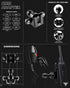 TRAXX™ - Slim Track  Base Mount | CB Microphone and Radio Holder | Short Reach DuraLock Arm