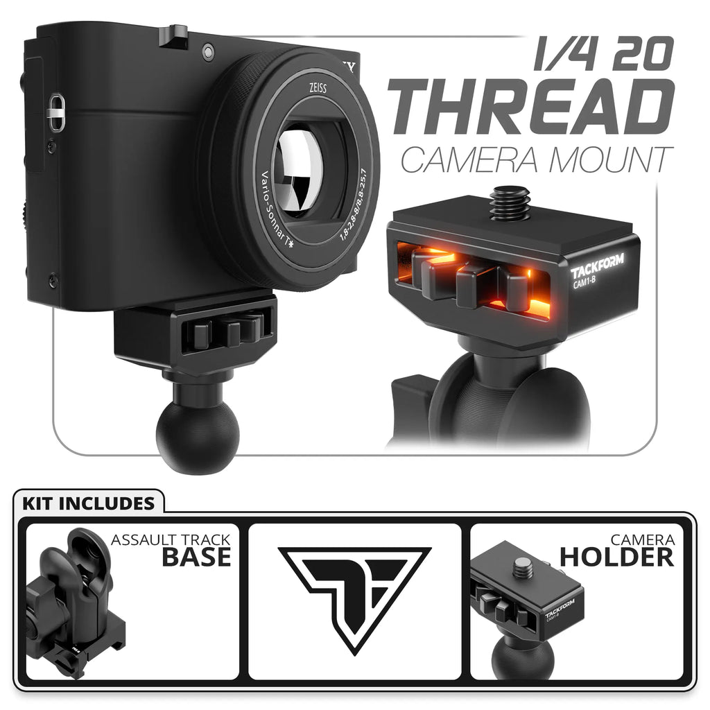 1/4"-20 Camera Mount | TRAXX™ - Assault Track Picatinny Base with 20mm Socket