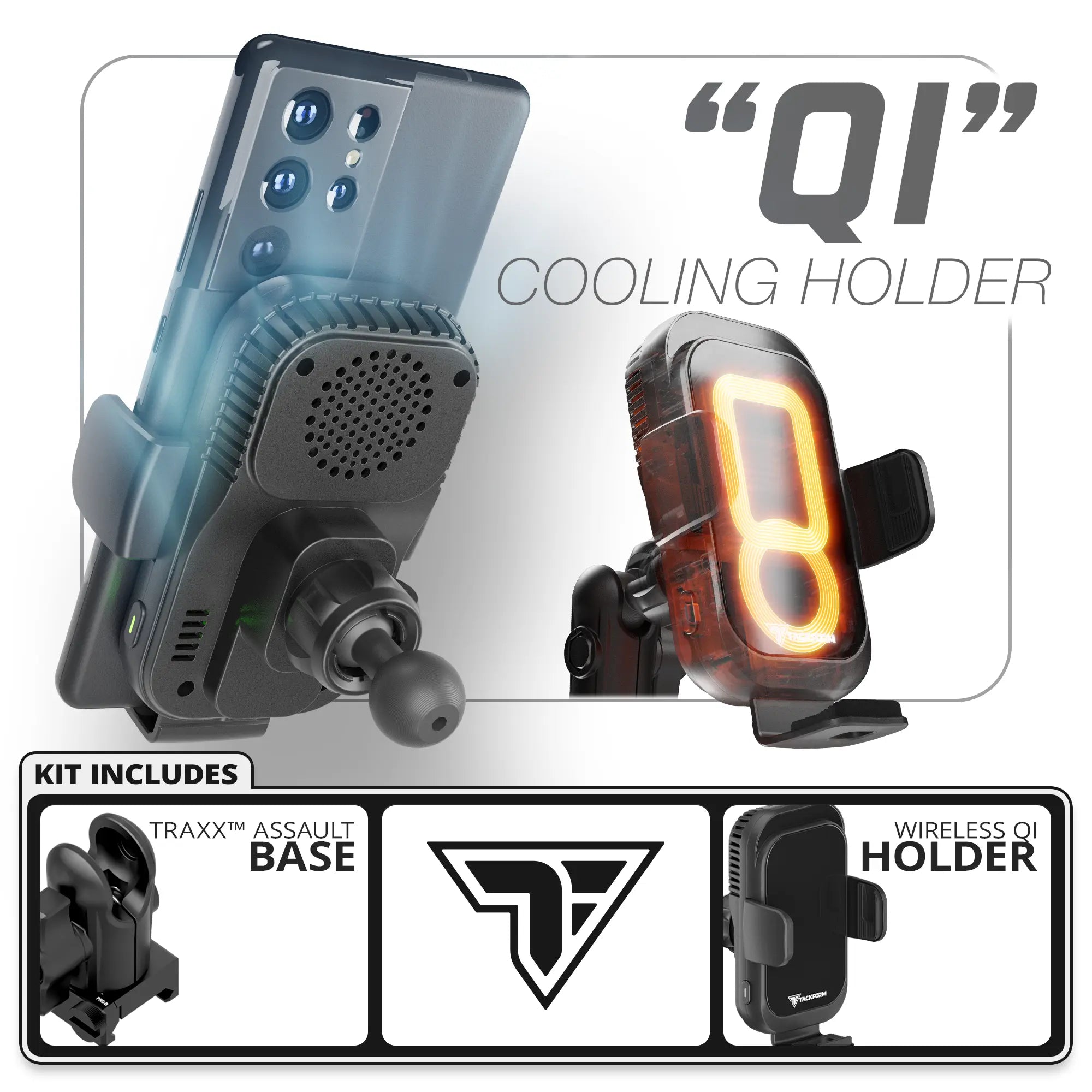 Wireless Charging Phone Holder | TRAXX™ - Assault Track Base with 20mm Socket