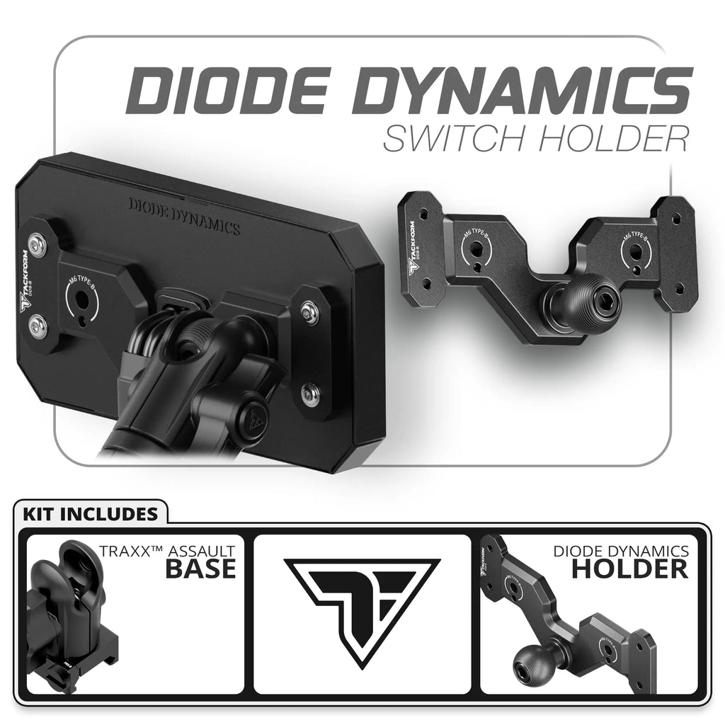8 Channel Diode Dynamics D-Switch Holder | TRAXX™ - Assault Track Picatinny Base | Choose Your Arm Length