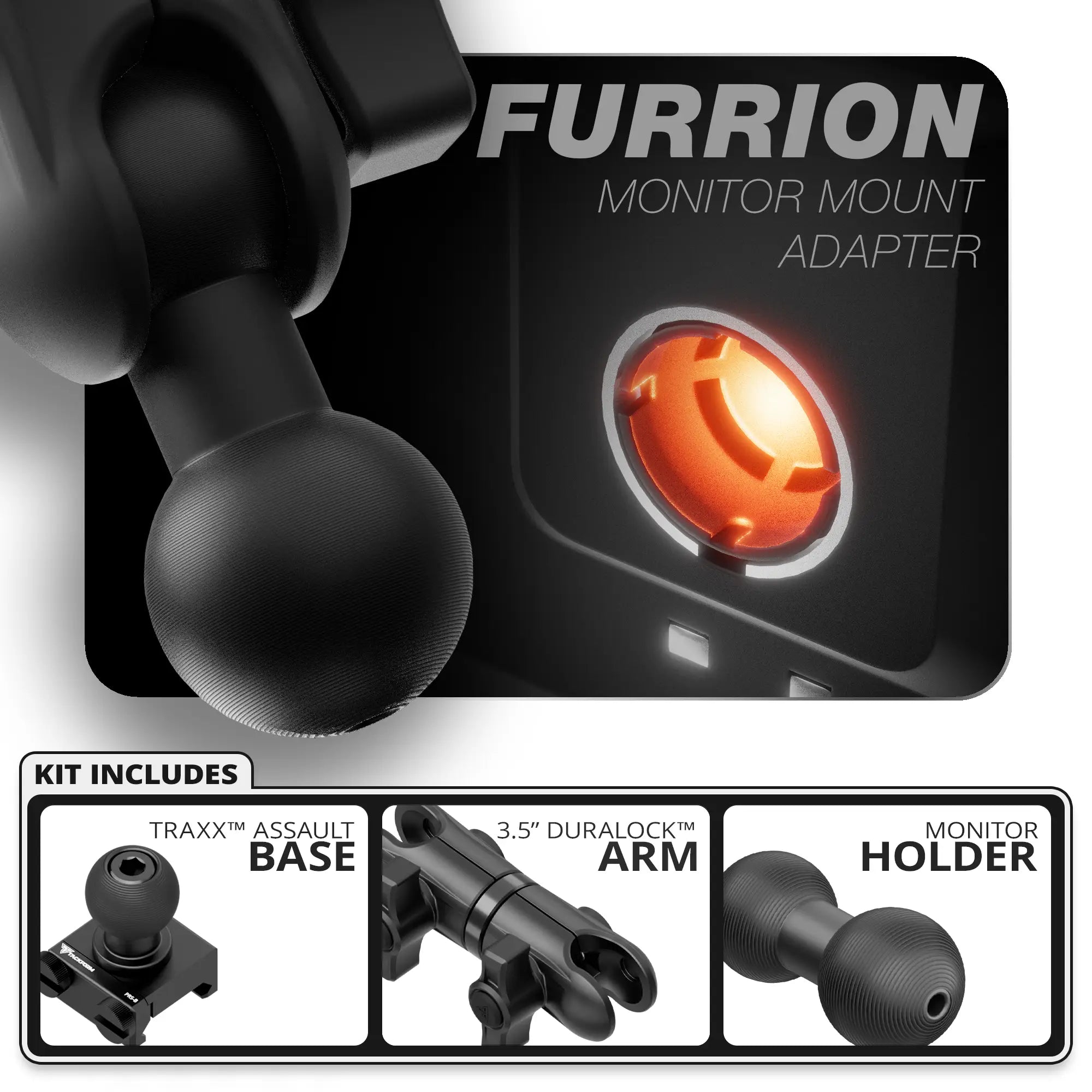 Furrion | TRAXX™ - Assault Track Base | 3.5" DuraLock Arm