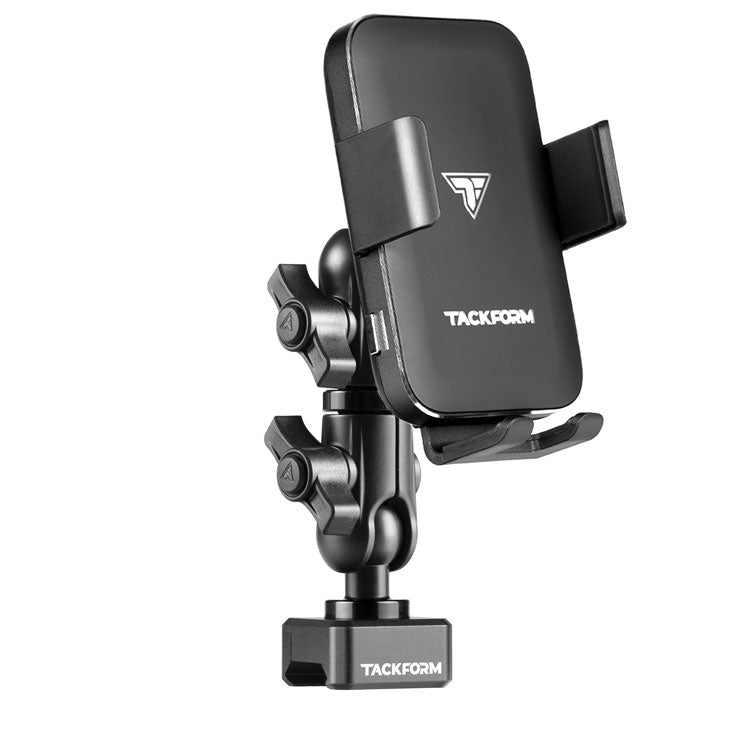 PB11-QI - Assault Track (Picatinny) Base Mount | 3.5" Arm | Wireless Charging Phone Cradle