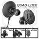 Quad Lock MAG™ Wireless Charging Phone Holder | TRAXX™ - Assault Track Picatinny Base | 2" DuraLock Arm