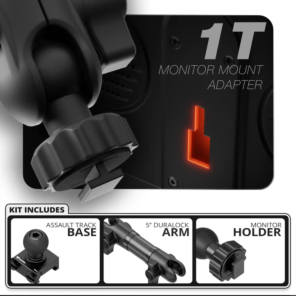 Single T Fixed |  TRAXX™ - Assault Track Picatinny Base | 5" DuraLock Arm
