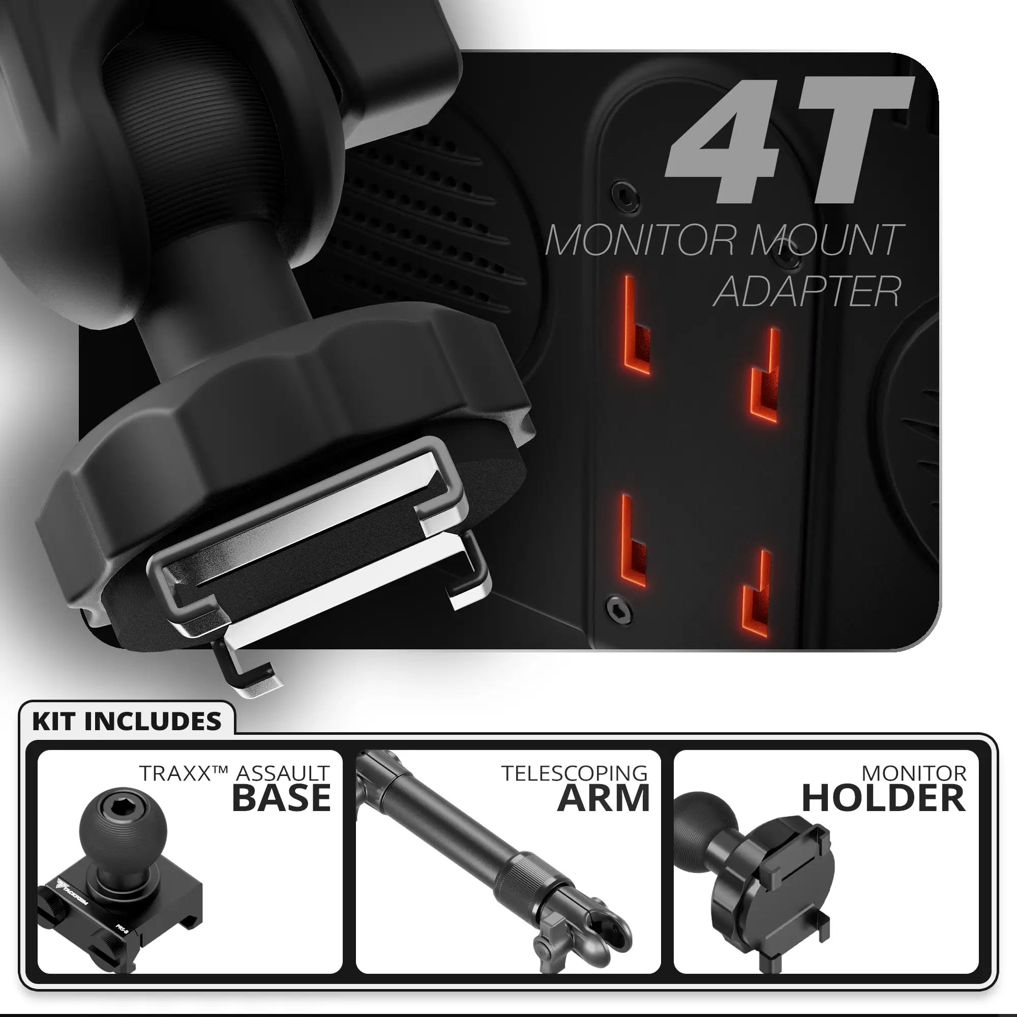 TMPS - 4T | TRAXX™ - Assault Track Picatinny Base | 7.5" - 9.25" Telescoping Arm