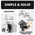 2024+ Jeep Wrangler JL & Gladiator JT (Not Compatible With 4xe) Tackform Slim Track Dash Bracket With 20LITE Phone Mount & GoPro Mount | Passenger Side