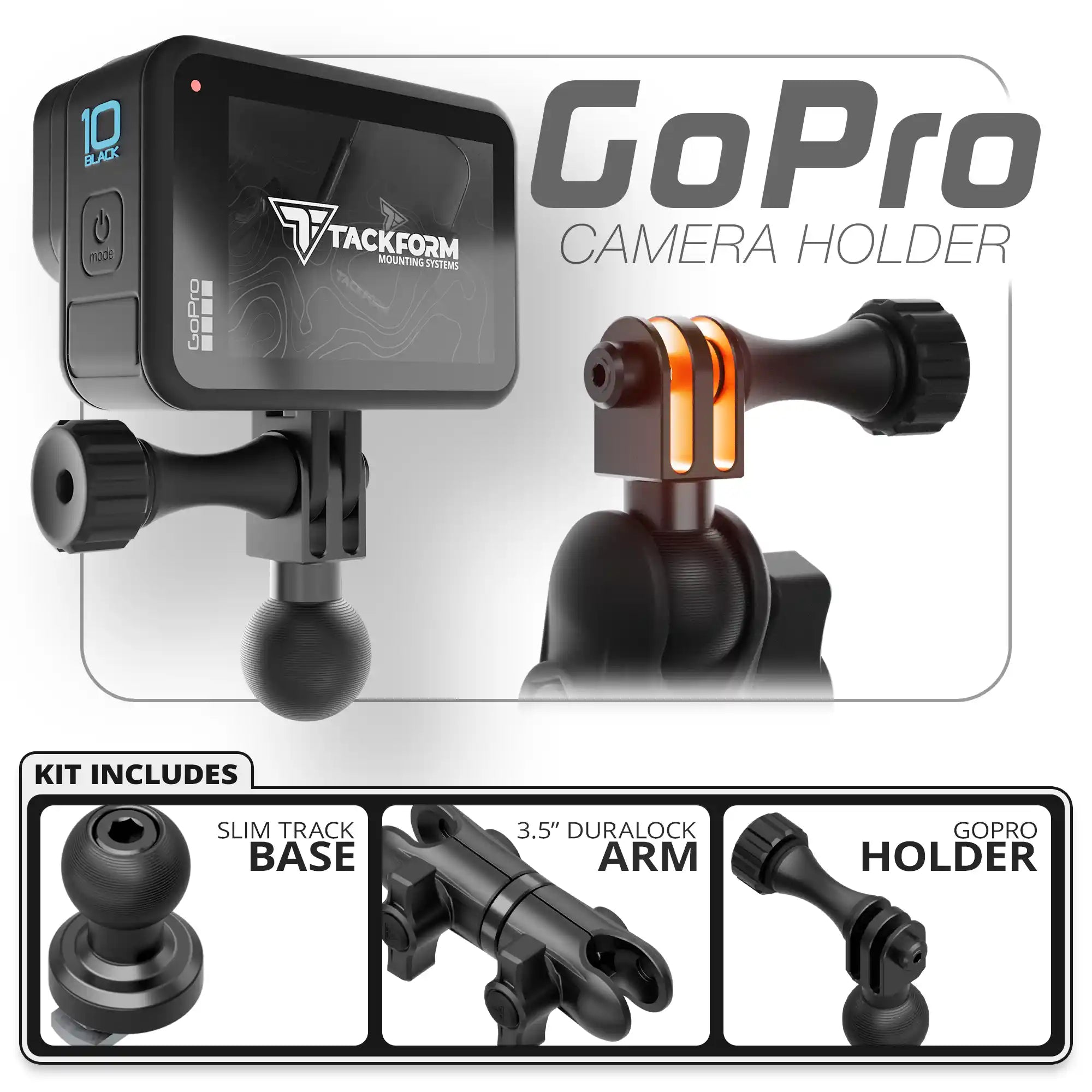 GoPro | TRAXX™ - Slim Track Base | 3.5" DuraLock Arm