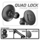 Quad Lock MAG™ Phone Holder | TRAXX™ - Slim Track Base | 6" DuraLock Arm