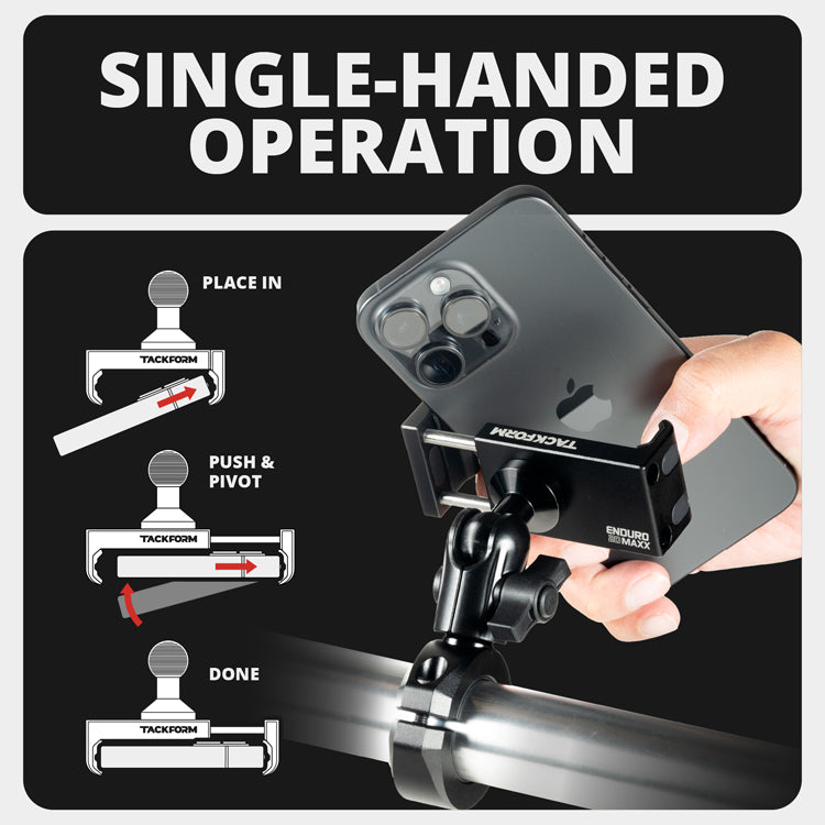 20 Series Vibration Dampening Motorcycle Phone Mount | Tackform 20 Series Vibration Dampening Motorcycle Phone Mount | Tackform