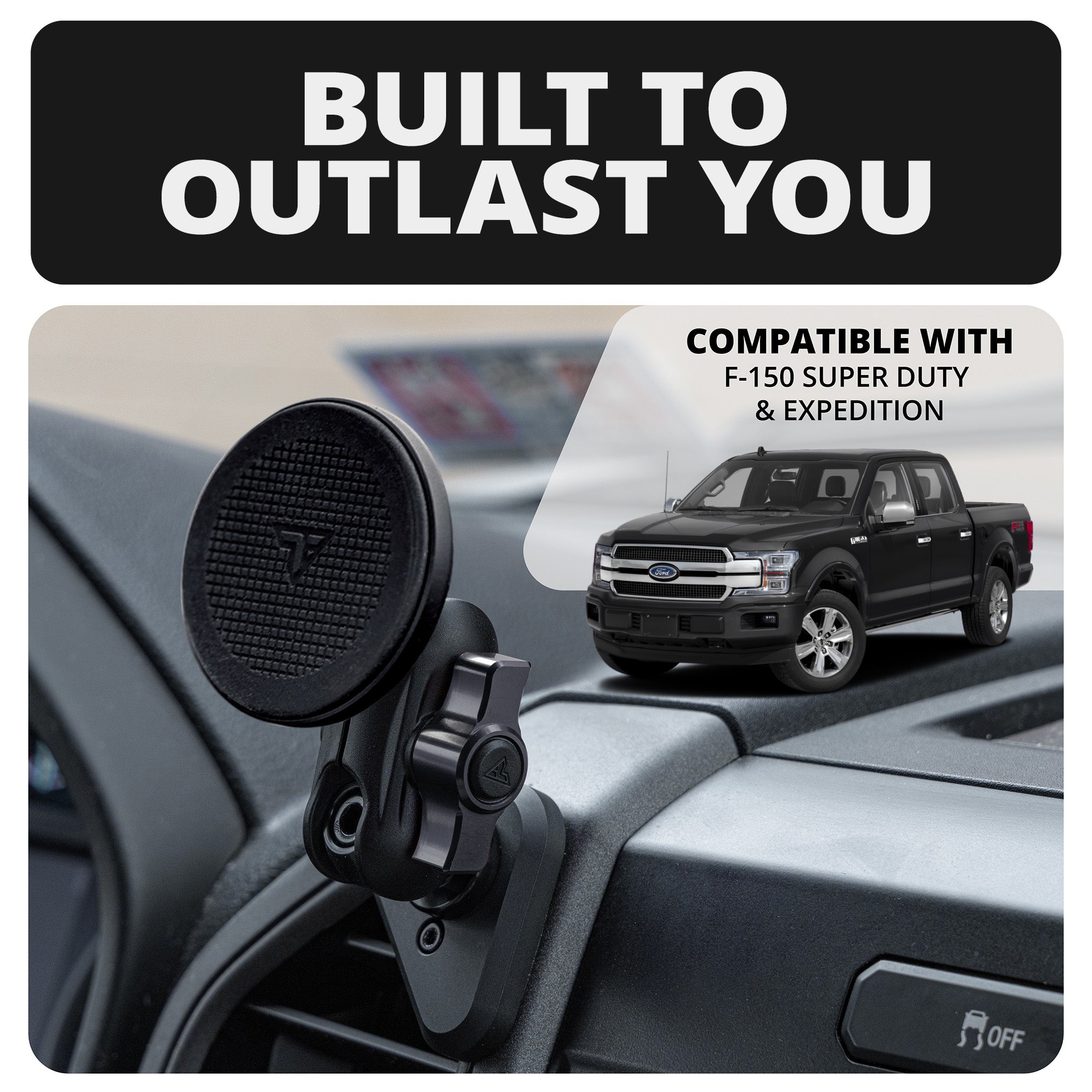 LINK™ Vent Mount Bracket With MagSafe Phone Holder | 2" Arm | ‘15-‘20 Ford F-150, ‘17-‘22 Super Duty, ‘18-‘21 Expedition (See Compatibility Info For Year/Trim Details)