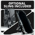 Black Motorcycle Phone Mount | BC3 Universal Clamp for 1-1/4" to 1-1/2" Handlebars | Short Reach
