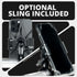 Chrome Motorcycle Phone Mount | BC3 Universal Clamp for 1-1/4" to 1-1/2" Handlebars | 3.5" DuraLock™ Arm