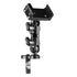 Black Motorcycle Phone Cradle | Fork Stem Mount – 13mm to 19mm Stem Hole | 3.5" DuraLock™ Arm