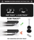 TRAXX™ - Slim Track  Base Mount | QI Wireless Charging Phone Holder | 5" Aluminum DuraLock Arm