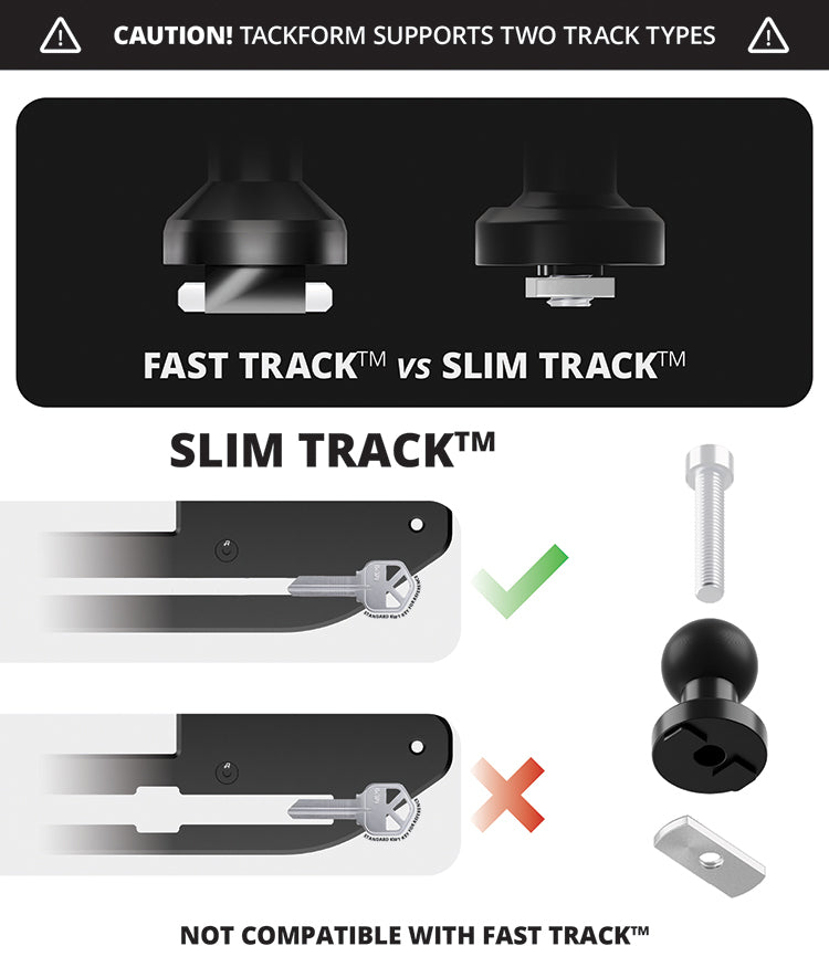 Slim Track™ Base Mount | Magnetic Phone Mount | 2" DuraLock Arm