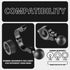 TF-BS-98-25 | Low Profile Bar Mount For 7/8" - 1-1/4" Bars | For 1" / 25.4mm / B Sized Balls | Black