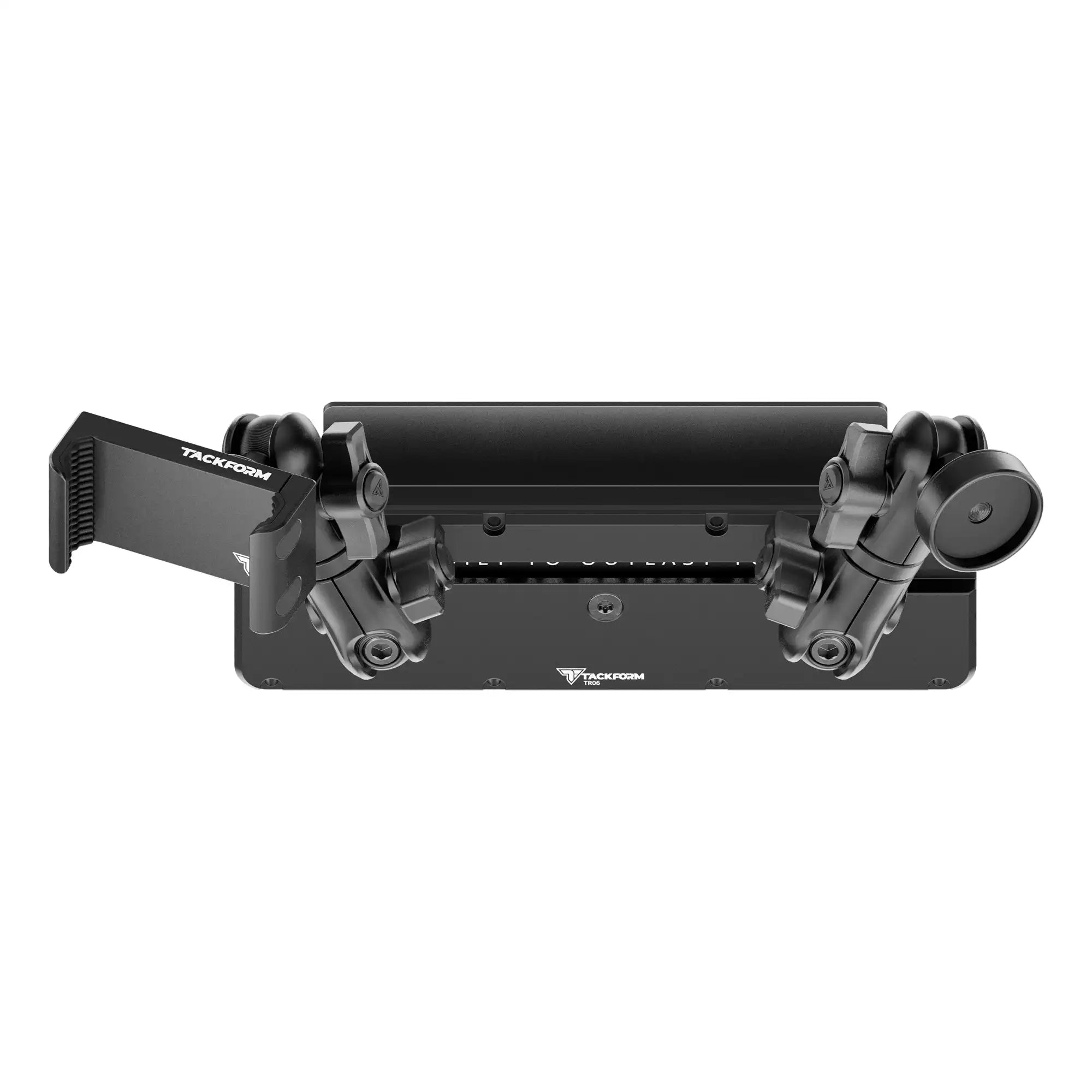 2009-2026 Ford E-Series Tackform Slim Track Dash Bracket With 20LITE Phone & Midland Magnetic CB Radio Mic Mounts