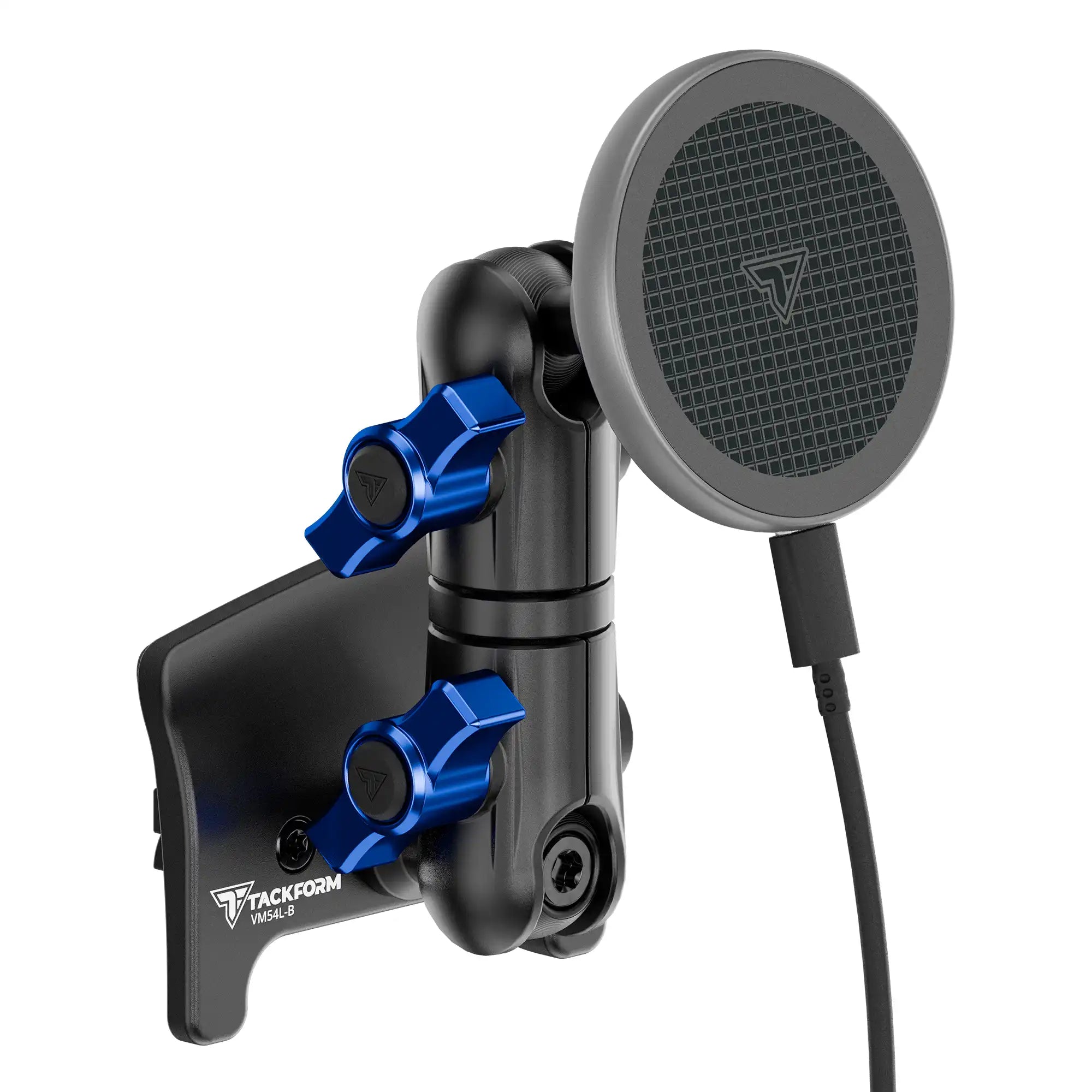 Product image of Tacoma Phone Mount with Magnetic Phone Charger Compatible with MagSafe with blue billet knobs