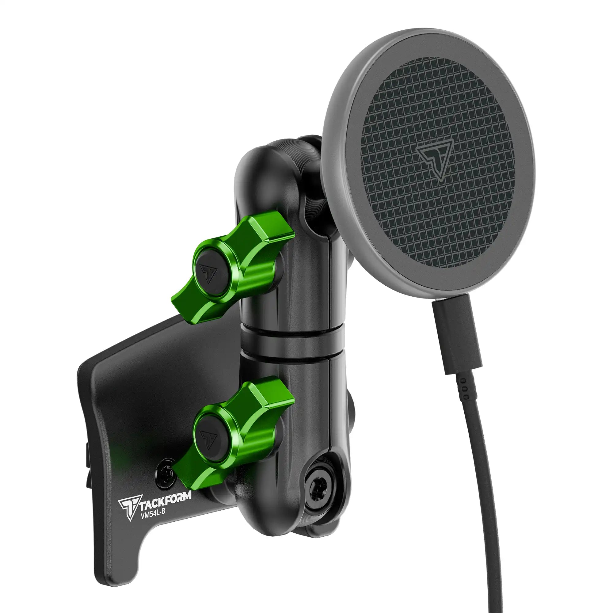 Product image of Tacoma Phone Mount with Magnetic Phone Charger Compatible with MagSafe with green billet knobs