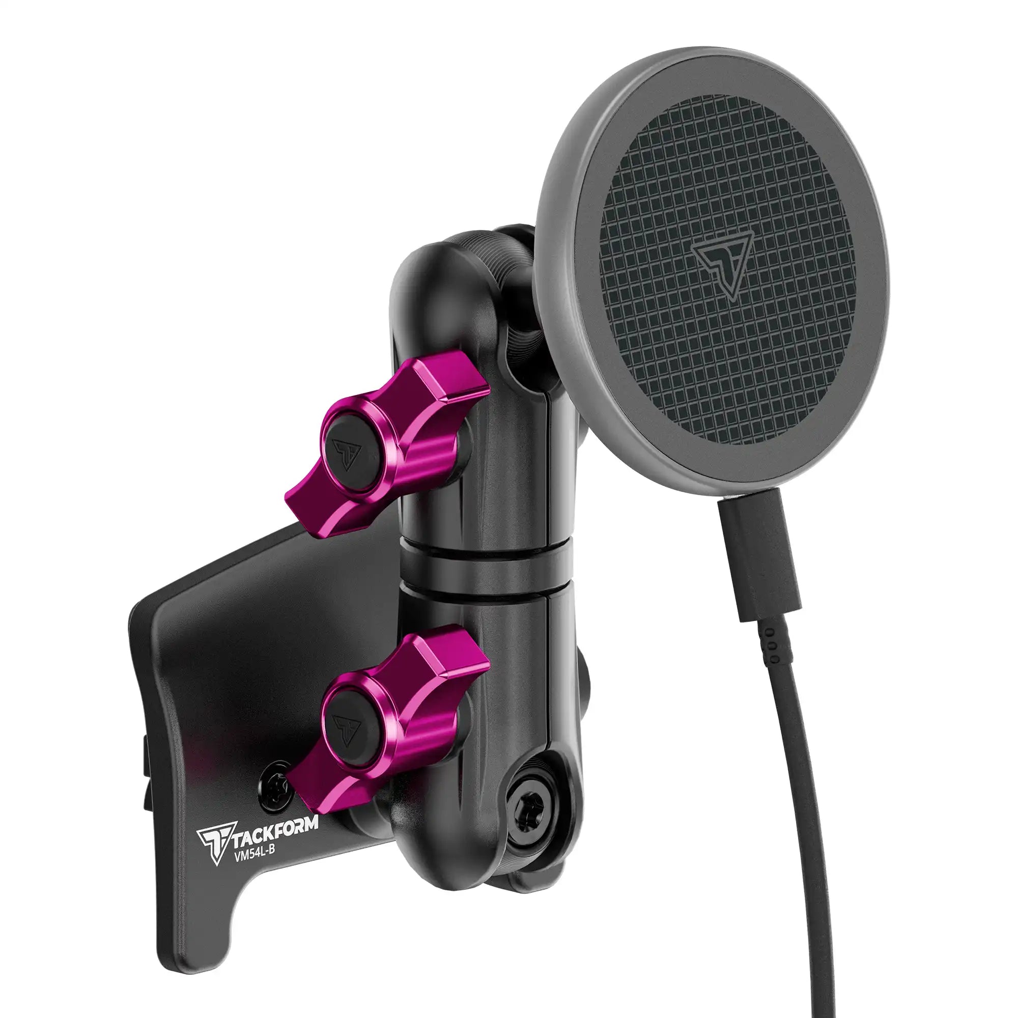 Product image of Tacoma Phone Mount with Magnetic Phone Charger Compatible with MagSafe with pink billet knobs