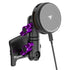 Product image of black Tacoma Phone Mount with 25W Qi Magnetic Phone Charger Compatible with MagSafe with active cooling and Purple Billet Knobs