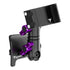 Product image of black Tacoma Phone Mount with billet spring cradle phone holder with purple billet knobs