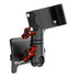 Product image of black Tacoma Phone Mount with billet spring cradle phone holder with red billet knobs