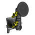 Product image of black Tacoma Phone Mount with iPhone MagSafe magnetic phone holder and yellow billet knobs