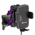 Product image of black Tacoma Phone Mount with Qi Wireless Charging Cradle and Customizable LED Accent Light with Purple Billet Knobs