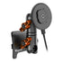 Product image of black Tacoma Phone Mount with Quad Lock MAG charging head and orange billet knobs