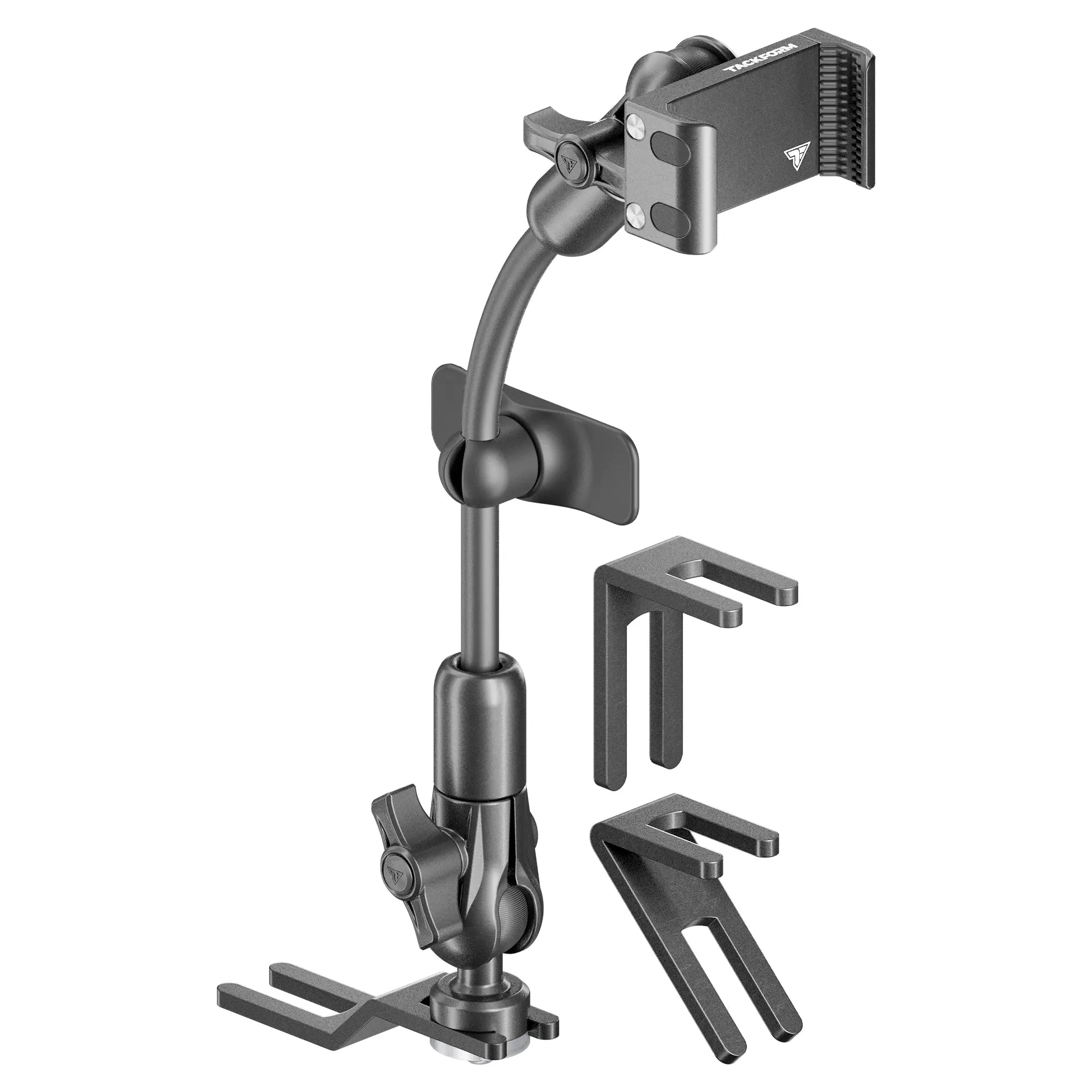 Floor Bolt Semi Truck Gooseneck Rigid Flex Arm All Metal Phone Mount 