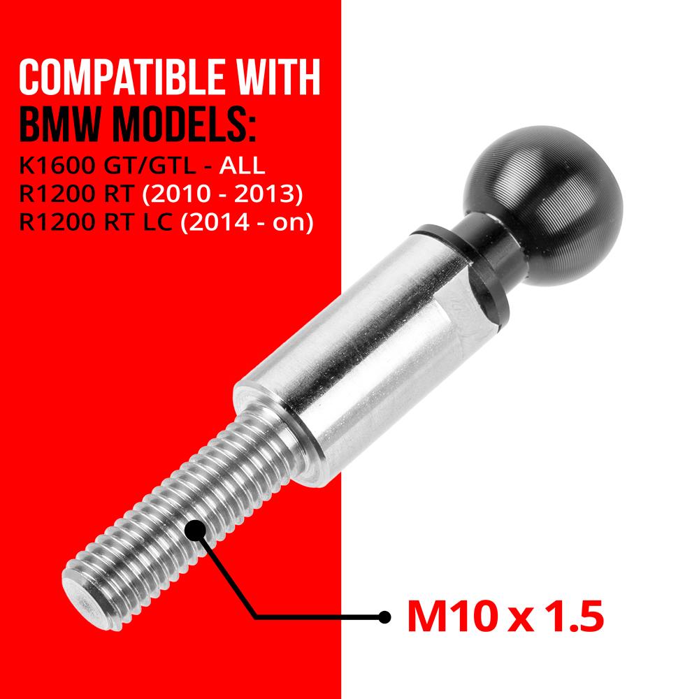 BMW K1600 GT/GTL and R1200 RT (2010 -13), R1200 RT-LC (2014 - On) Mount | Black