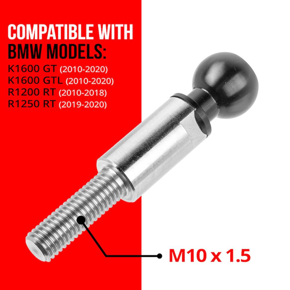 BMW K1600 GT/GTL and R1200 RT (2010 -13), R1200 RT-LC (2014 - On) Mount | Chrome