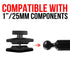 Arm | 2.75" Long | Aluminum | For 1"/25mm/B-Sized Ball