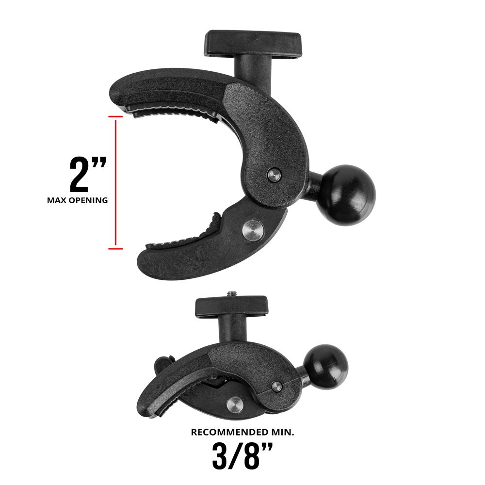 Bar Clamp | Quick Release | 1"/25mm/B-Sized Rubber Ball