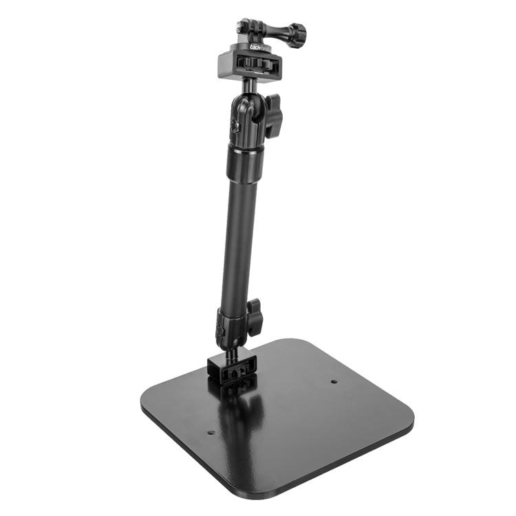 GoPro Table Mount | 3 lb Base Plate | 9.5" - 13" Telescoping Aluminum Tube Arm