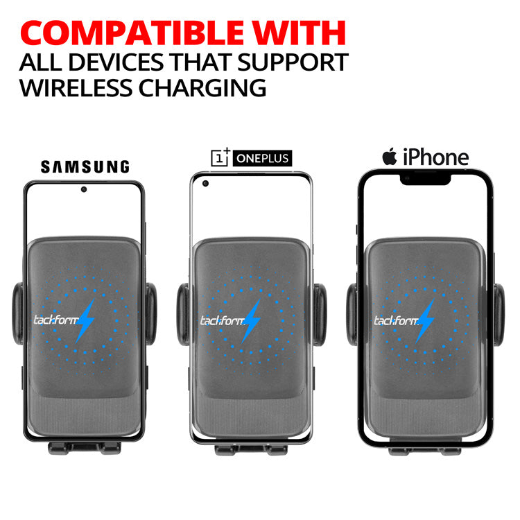 Wireless Charging Phone Mount | Short Reach | Diamond Pattern Base - Magsafe Compatible