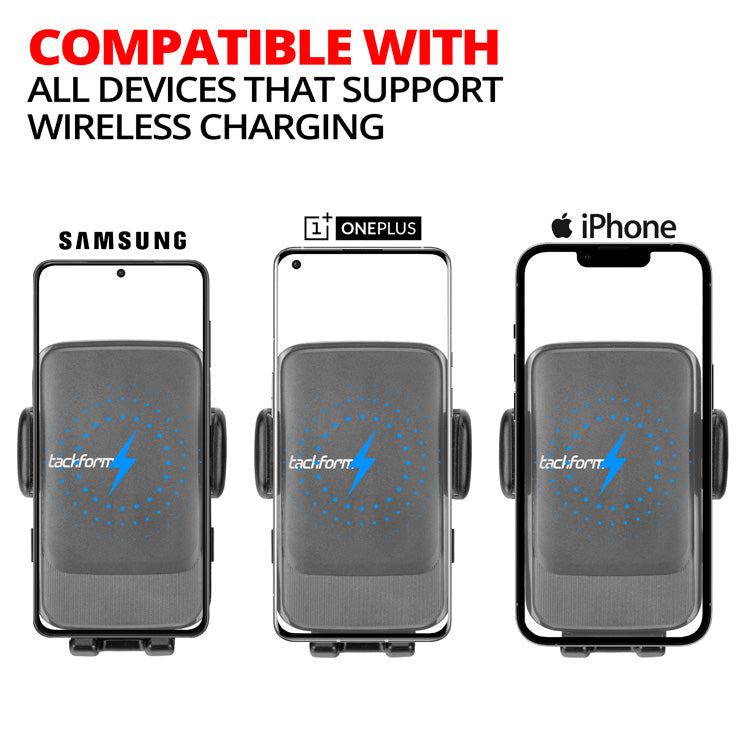 Wireless Charger Phone Mount | 3.5", 4.75”, 8" Arm | Suction Cup Base - Magsafe Compatible